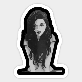 Gray Girl Sticker